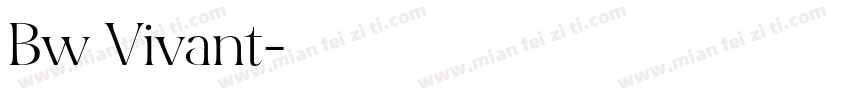 Bw Vivant字体转换